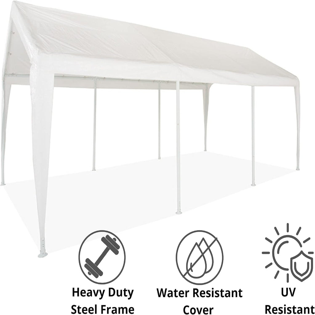 Canopy 11'X20' Portable Garage Fully Enclosed All Season Carport Canopy